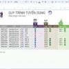 Google Sheets | Quy trình tuyển dụng giản đơn