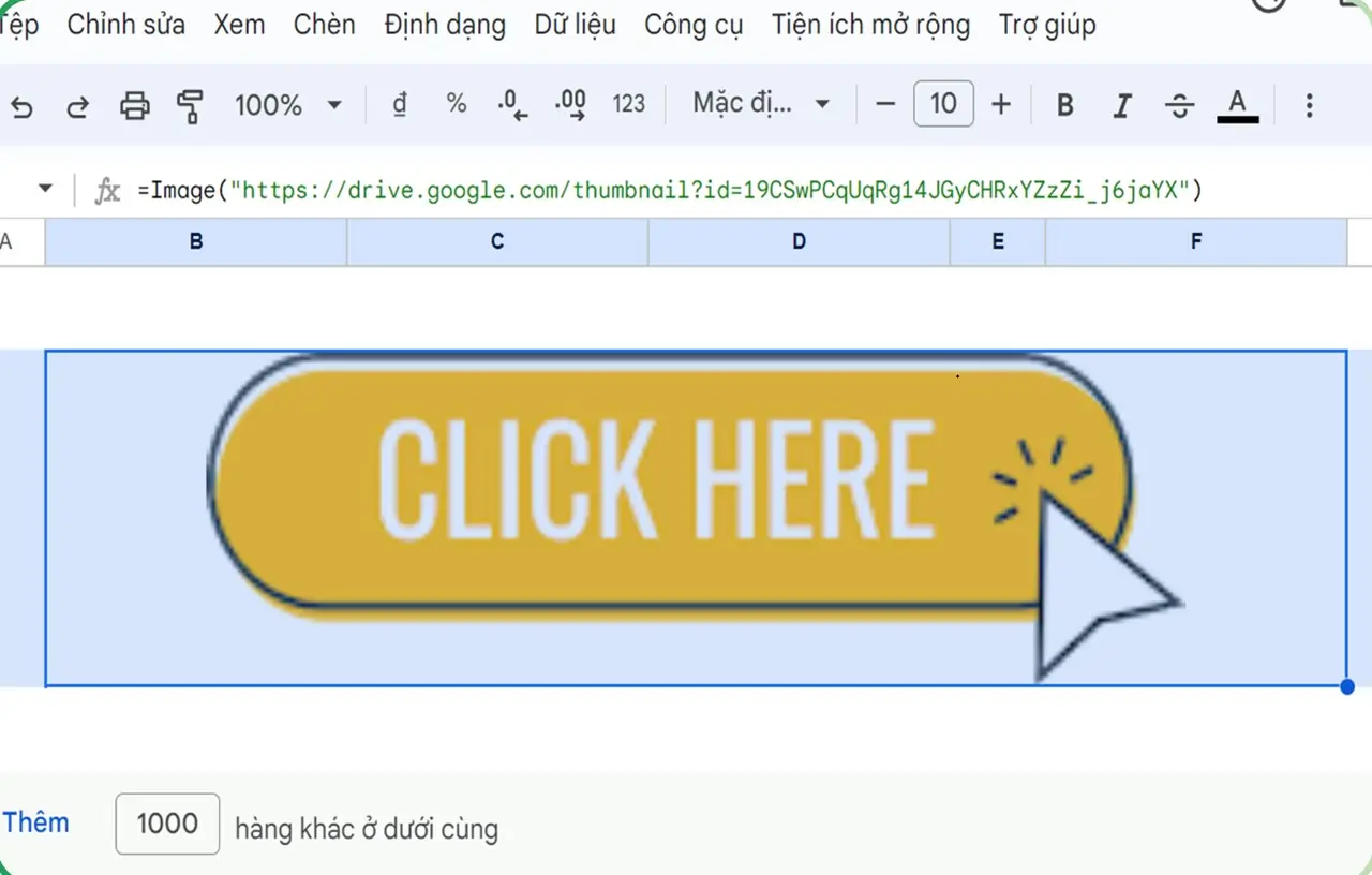 Google Sheets | Hiển thị hình ảnh lưu trong drive
